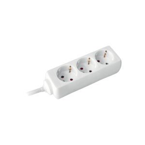 3-way socket 10m, white