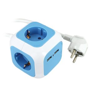 4-way socket outlet “Cube” 4x schuko 16A