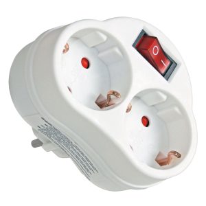 2-way adaptor with switch 16 A