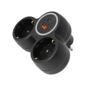 2-way adaptor with USB charger