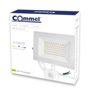 LED floodlight 50 W with motion detector