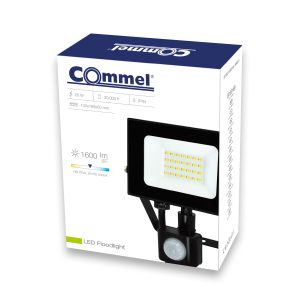 LED floodlight 20 W with motion detector