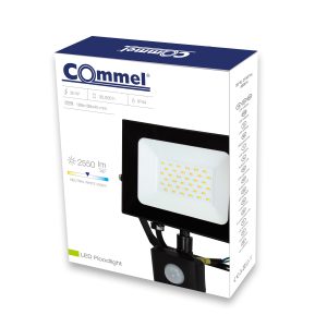 LED floodlight 30 W with motion detector
