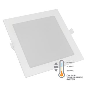 LED panel 6W, kvadratni ugradbeni, CCT sklopka, 120 mm