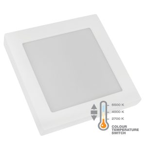 LED panel 24W, kvadratni nadgradni, CCT sklopka, 227 mm