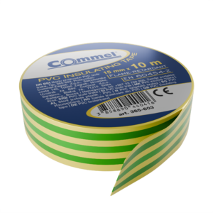 PVC izolir traka 15 mm x 10 m – žuto-zelena